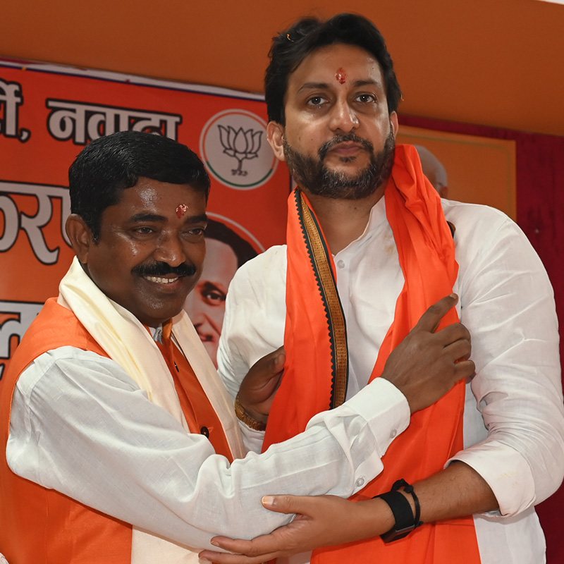 Rituraj Sinha at booth karyakarta meeting